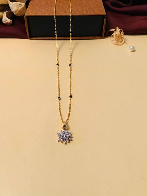 Magnificent Floral Gold Plated Mangalsutra