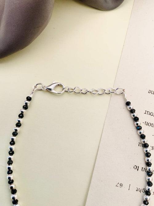 Sophisticated Silver Plated EvilEye Anklet