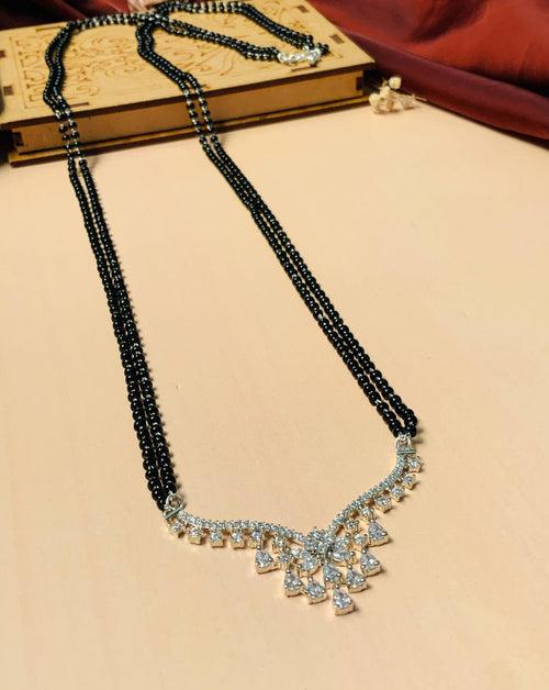 Enchanting High Quality Floral Silver Plated Mangalsutra
