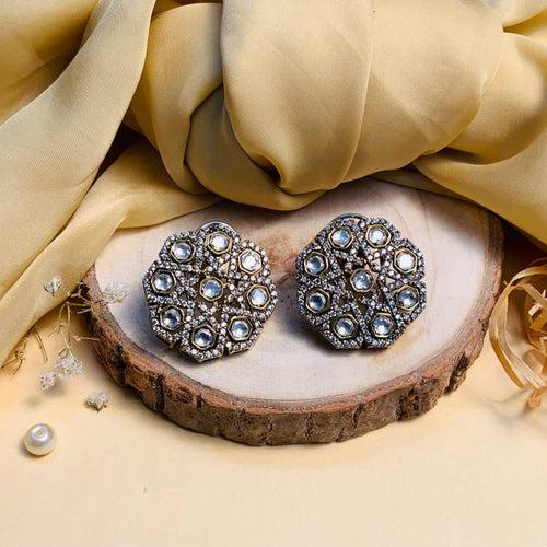 Deepika Padukone Inspired Polki Stud Earrings