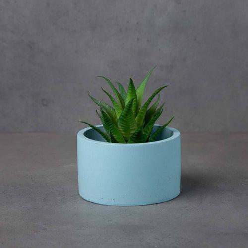 Concrete Circlet Juno Planter-Powder Blue