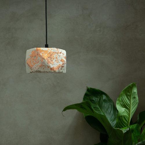 Concrete Crystal Pendant Lamp White/Copper Feather Lite Lamps