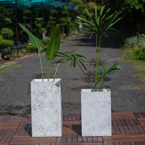 Concrete Hopscotch Planters l Concrete Marbre Planters Collection l Set of Two Concrete Pots