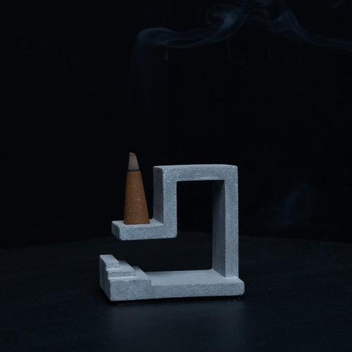 Concrete Incense Holder - Dheeti-Grey