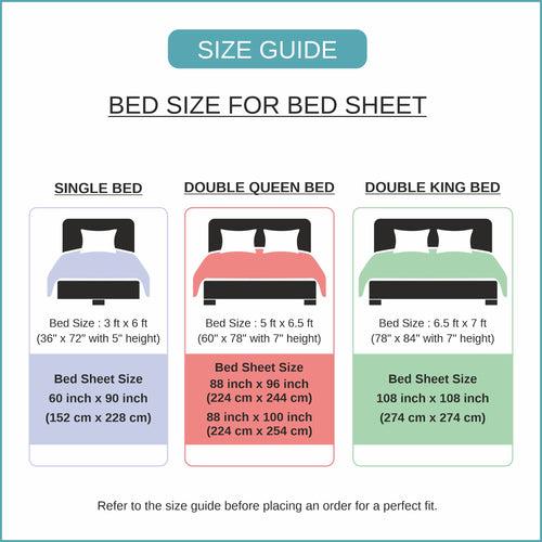 Single Bedsheet Set 100% Premium Cotton Pink & Brown Colour [Pack of 2 Bedsheet Set] - Orra Collection
