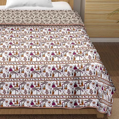 Single Dohar / AC Blanket Reversible| Size: 152 X 228 CM - Canva Collection