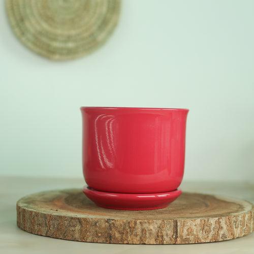 Hot Pink 5" Ceramic Pot