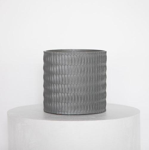 Roma Corru Textured Planter (Grey)