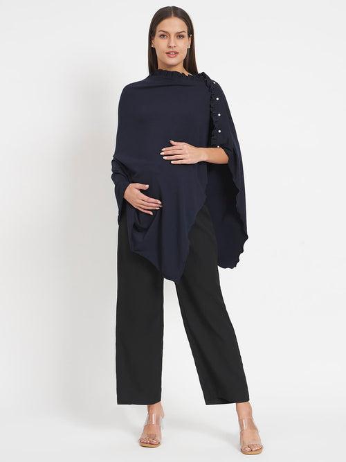 Navy Blue Maternity Feeding Shrug