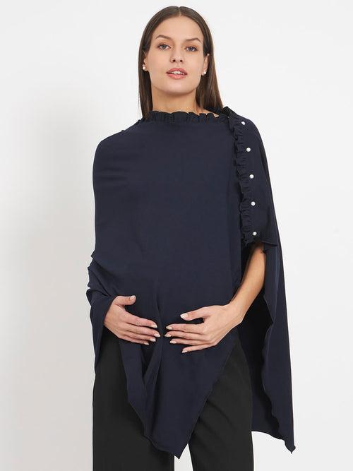 Navy Blue Maternity Feeding Shrug