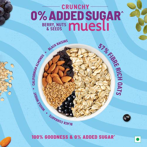 0% Added Sugar Muesli with Berry, Nuts & Seeds 500g