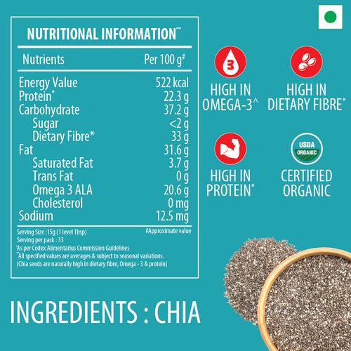 Organic Chia Seeds, 150g