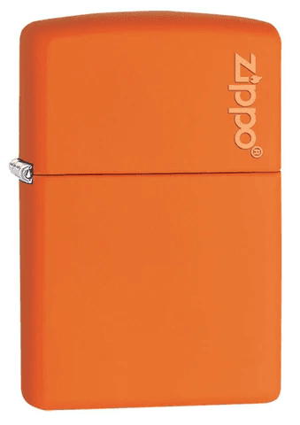 Classic Orange Matte Zippo Logo Customizable