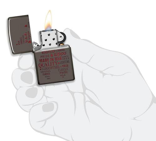 Typographic Zippo Flame Art Design