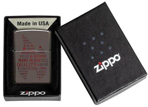 Typographic Zippo Flame Art Design