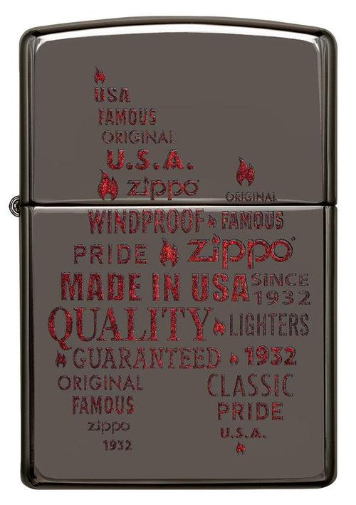 Typographic Zippo Flame Art Design