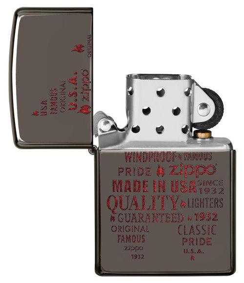 Typographic Zippo Flame Art Design