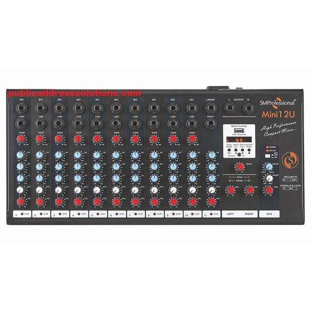 Studiomaster Mini 12U Mixer with Bluetooth and USB (12 Channel)