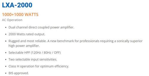 Ahuja LXA 2000 Dual channel Amplifier (1000+1000watts)