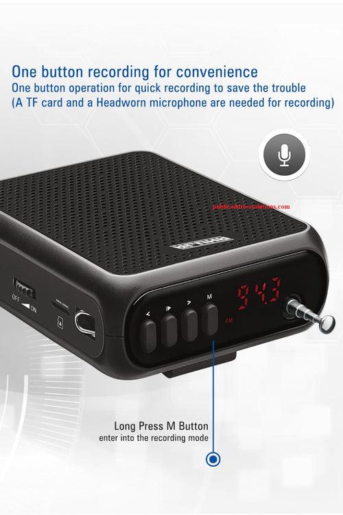 Ahuja NBA 30WL with Bluetooth, FM, Recording and SD card option Wireless speaker. Best for Teachers, Doctors & Public address of a small gathering