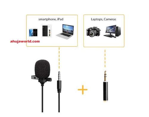 Ahuja MTP 20 Lavalier Microphone for Smartphones, Laptop, Camera/DSLR