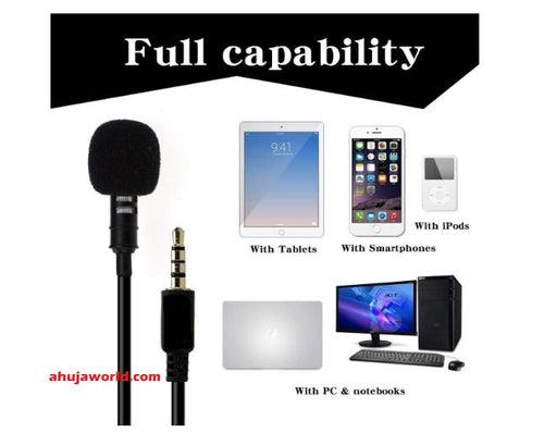 Ahuja MTP 20 Lavalier Microphone for Smartphones, Laptop, Camera/DSLR