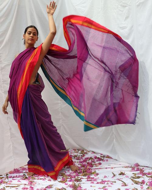 Swan Handwoven Cotton Saree - LIDD