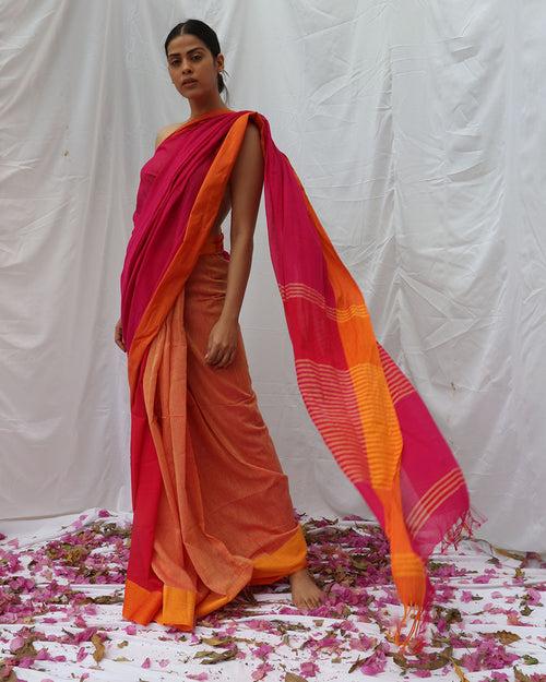 Khwab Handwoven Cotton Saree - LIDD