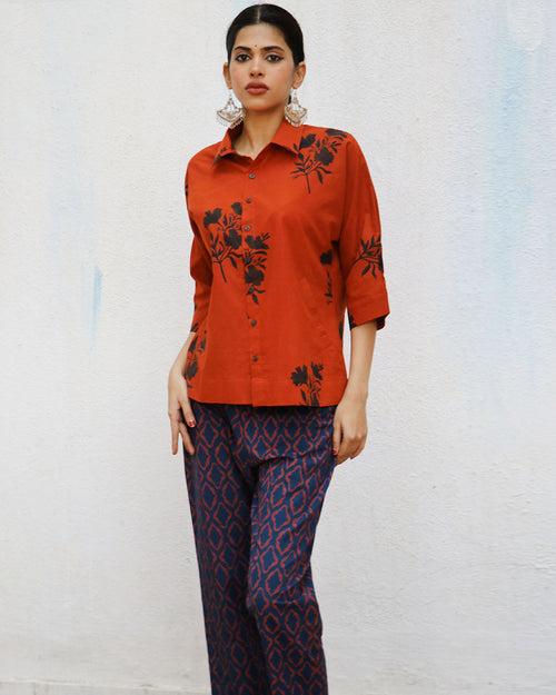 Zairah Blockprinted Cotton Shirt - NOMAD