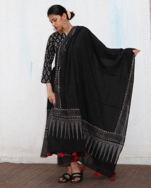 Willow Blockprinted  Cotton Kurta Set - NOMAD