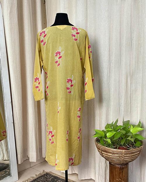 Handblock printed cotton kurta - Love Despite