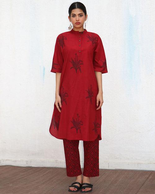 Alissa Blockprinted Cotton Kurta Set - NOMAD