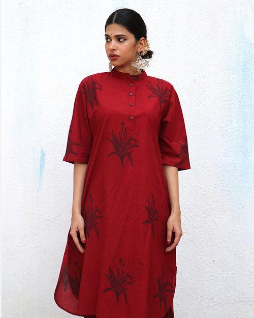 Alissa Blockprinted Cotton Kurta Set - NOMAD