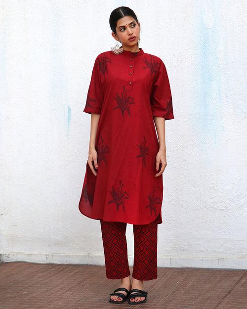 Alissa Blockprinted Cotton Kurta Set - NOMAD