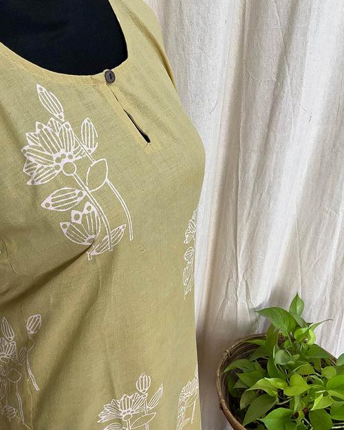 Handblock printed cotton kurta - Love Despite