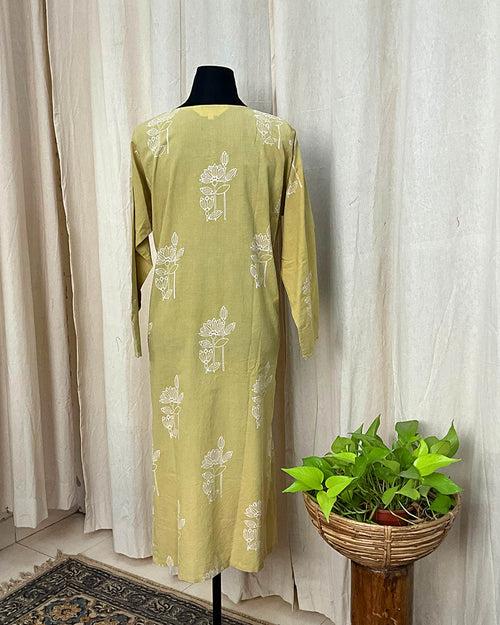 Handblock printed cotton kurta - Love Despite