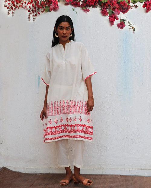 Vanalika Blockprinted Cotton Kurta Set - BGVL