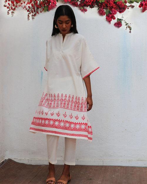 Vanalika Blockprinted Cotton Kurta Set - BGVL