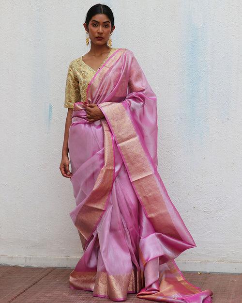 Faeezah Tissue Saree - Nargiz