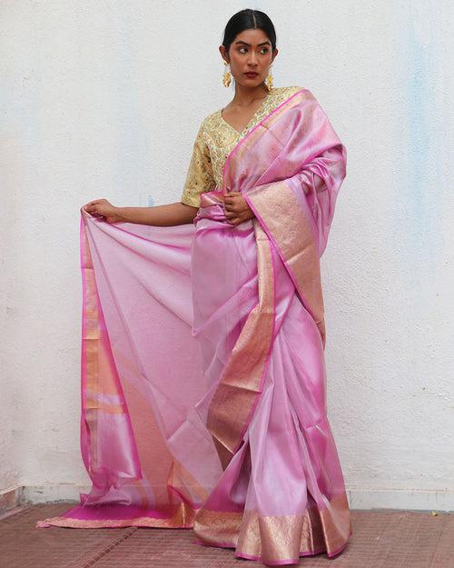 Faeezah Tissue Saree - Nargiz