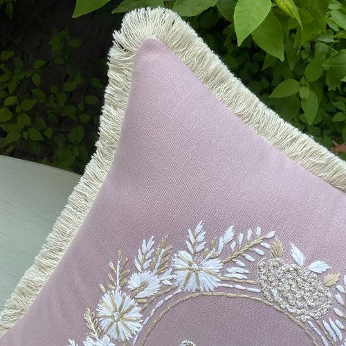 Hand Embroidered: Mariposa in Lilac