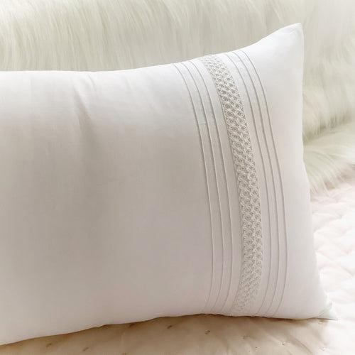 June in Ivory - A Handwoven Piece - Comes With Two Pillowcases