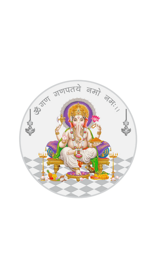 Ganesh JI 999 Silver Coloured Coin