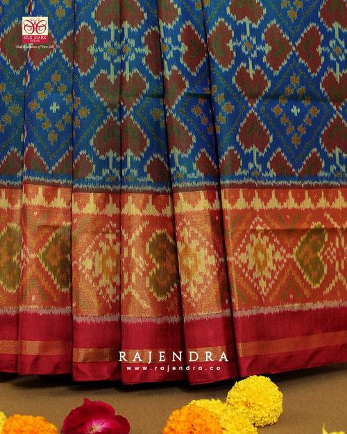 Handwoven Panchanda Design Single Ikkat Rajkot Patola Saree