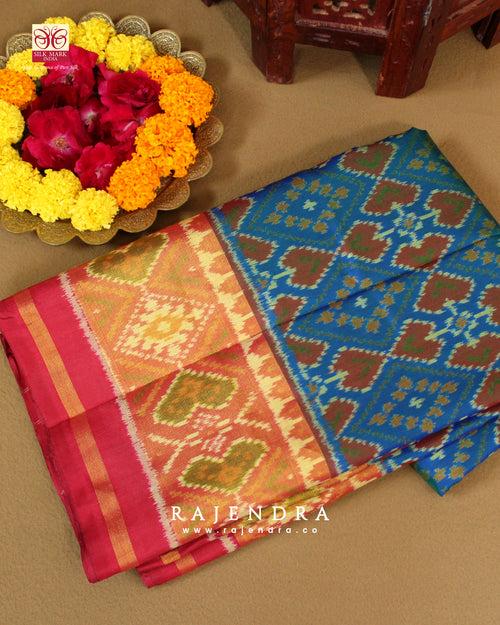 Handwoven Panchanda Design Single Ikkat Rajkot Patola Saree