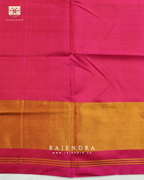 Handwoven Hathi Popat Bhat Pink Single Ikkat Rajkot Patola Saree