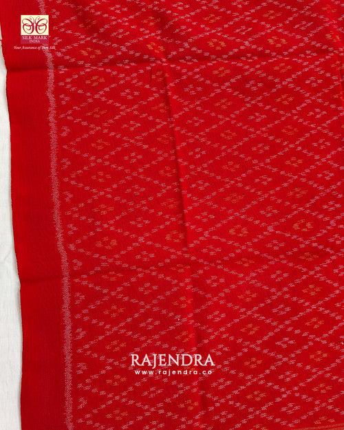 Handwoven Sakali Bhat Red Woolen Patola Shawls