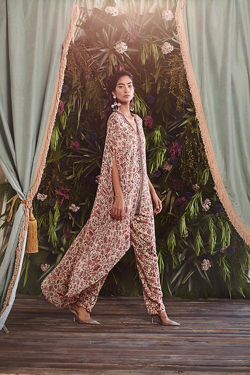 MEHVISH PRINTED HIGH LOW KAFTAN SET