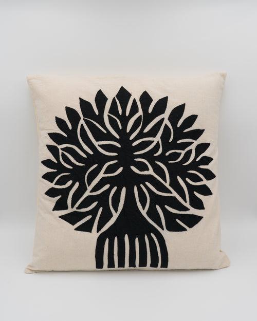 Black Tree of Life Cushion Cover (Size-16"X16")