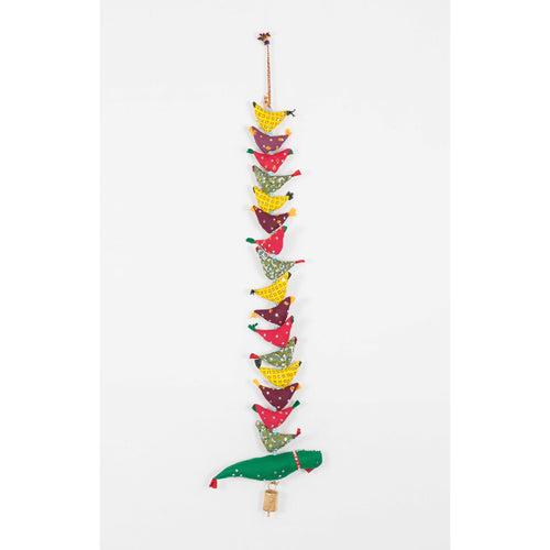 Multicoloured Bell Tota '35' Big Birds String with Parrot